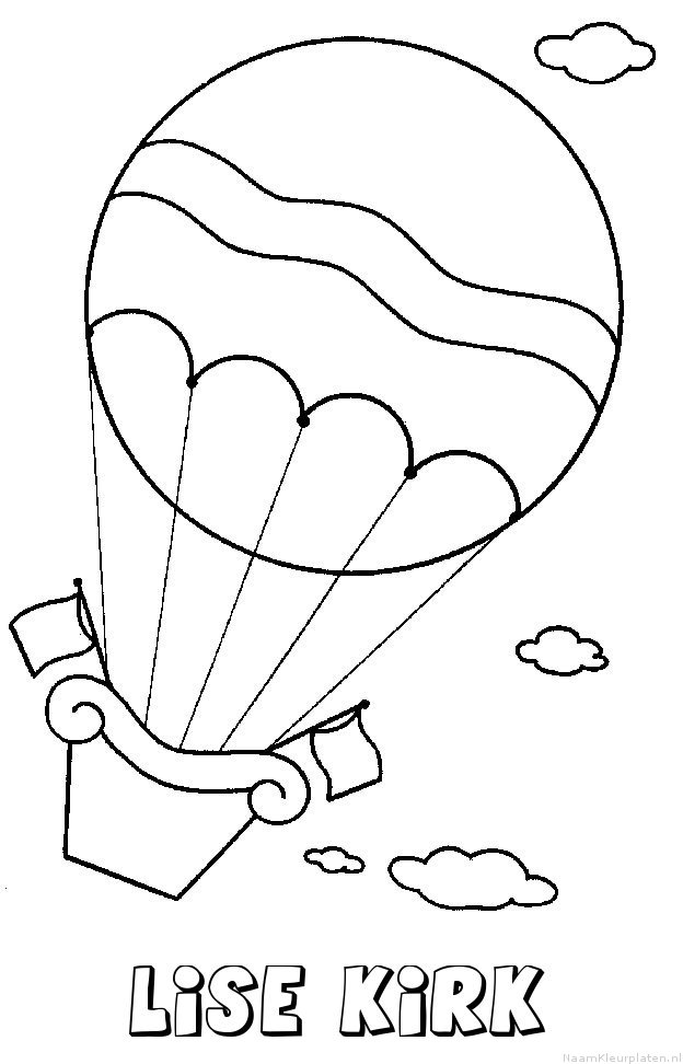 Lise kirk luchtballon kleurplaat